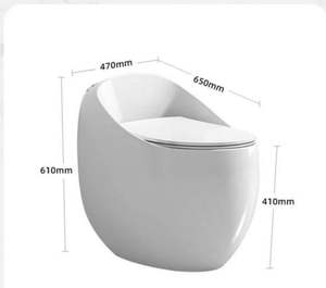 KD-25GPA luxueux doré salle <span class=keywords><strong>de</strong></span> bain oeuf forme une pièce placard à <span class=keywords><strong>eau</strong></span> Chaozhou usine brillant plaqué or céramique toilettes toilettes - Product Image 5