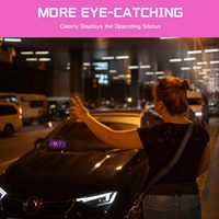 LED-Lichtschild für Auto, Taxi-Leuchtschild Windschutzscheiben-LED-Schild Auto-LED-Aufkleber mit Saugnäpfen USB-Anschluss für Autos, LKWs, SUVs