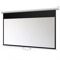 Écran de projection portable manuel blanc mat de 120 pouces, 4K Ultra HD 16:10, auto-verrouillant, rétraction lente pour home cinéma