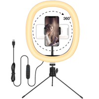 Trépied de photographie de bureau à gradation de 10 pouces, lumière de remplissage led beauté Tik Tok live anneau de téléphone portable