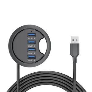 뜨거운 판매 빠른 USB 3.0 어댑터 데이터 전송 허브 확장 전화 충전 4 포트 탁상 소켓