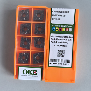 เม็ดมีดคาร์ไบด์ทังสเตน CNMG120404-MF OP1315 แบบสี่เหลี่ยมจตุรัส สำหรับเม็ดมีดคาร์ไบด์ OKE จำนวน 10 ชิ้น ผลิตในจีน เครื่องมือตัด - Product Image 3