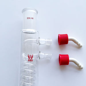 Condenseur à reflux en spirale en verre borosilicaté résistant à la chaleur CS Labglass avec raccords <span class=keywords><strong>de</strong></span> tuyauterie amovibles - Product Image 4