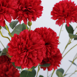 Haute qualité Faux 6 tête <span class=keywords><strong>boule</strong></span> de chrysanthème soie artificielle tissu fleurs buissons pour la maison mariage <span class=keywords><strong>fleur</strong></span> événement fête décoration - Product Image 5