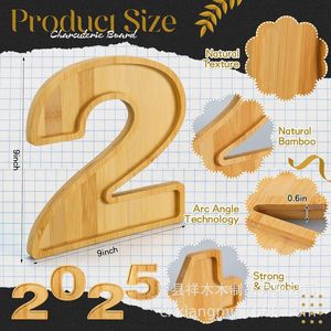 Wooden 2025 Digital <b>Tray</b> For Party <b>Snacks</b> Desserts Catering Decorations - Product Image 3
