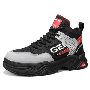 Automne mode tendance blanc sport toile supérieure hommes baskets nouveau garçon bébé marche plat pieds nus conception sans lacet fermeture maille - Product Image 3