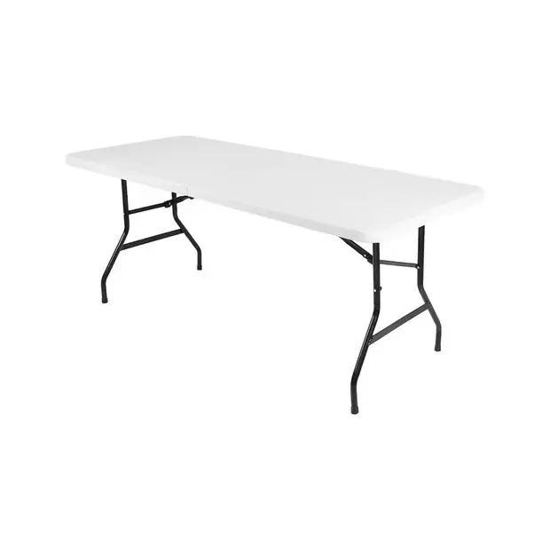 Conjunto de mesa e cadeira dobrável para uso doméstico, mesa dobrável branca para acampamento