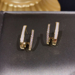 Orecchini a perno semplici da donna, alla moda, per uso quotidiano, accessori per le orecchie - Product Image 3