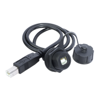 Lshitech IP67 benang melingkar kabel ekstensi pemasangan Panel tipe-b disesuaikan