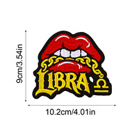 Patch brodé thermocollant tendance style Hot Girl, symboles du zodiaque 12 signes, accessoires DIY pour vêtements punk Y2K