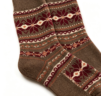 Chaussettes en coton doux à motif tricoté avec clochettes de Noël, hypoallergéniques et écologiques, pour cadeaux de Noël en gros