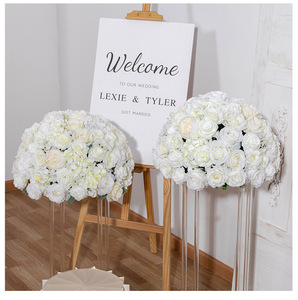 LY18 Centres de table de mariage 40-50cm Blanc Rose <span class=keywords><strong>Rouge</strong></span> Bleu Boule de fleurs pour décoration de fête de mariage - Product Image 6