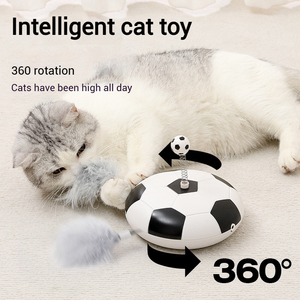 FishPrincess Chat Football Ballon De Football Électrique Interactif Automatique Teaser Jouet chat Jouets pour Chats D'intérieur - Product Image 5