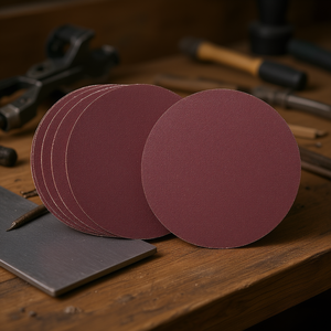 Fervi Abrasive <b>Discs</b> With Adhesive Backing 5 In Round Sanding <b>Discs</b> For Wood <b>Metal</b> Finishing - Product Image 3