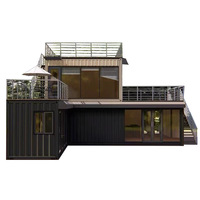 Edificio Contenedor Prefabricado Modificado, Villa Contenedor de Varios Niveles con Terraza en el Techo para Tienda u Oficina