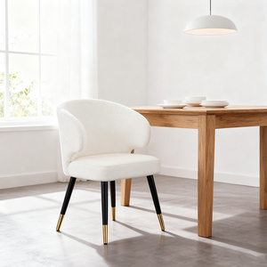 Fauteuil d'Accueil pour Négociations avec Dossier Ergonomique Courbé, Mousse Haute Résilience, Tissu Velours, Pieds Quadruples et Protections de Sol - Product Image 2