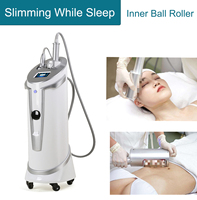 Alat Terapi Pelangsing Kulit Dual Handle Inner Ball Roller, Mesin Pembentuk Tubuh Anti Selulit, Peralatan Pijat Pembentuk Tubuh