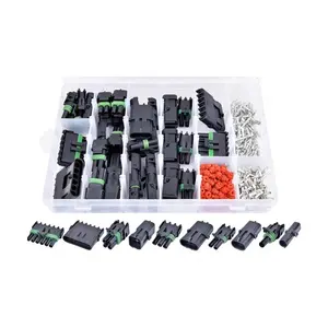 322Pcs Waterproof Car Electrical Wire Connector Terminals Plug Kit 1/2/3/4/6/Male&Female Pin 18-14AWG weather pack APTIV DELPHI