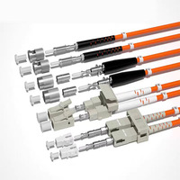 Jumper kabel serat optik 1/2/3/5m kustom Multi Mode inti ganda dengan 3.0/2.0mm simpleks Duplex Sc/Fc/St/Lc