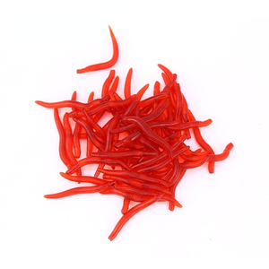 Hot-selling 50pcs/bag Salt Water Blank Fishing Lures In Bulk Worm Soft Lure Flies Plastic Worms Soft Fishing Lure