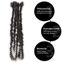 Jiffyhair perruques de cheveux humains Boho Locs Extension papillon Dreadlocks pour femme Crochet Locs Extension
