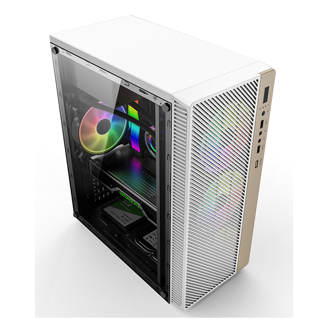 Computer Case Special Offer White Micro ATX/ATX USB1.0*2+HD Audio,usb3.0*1 Cooling Fan(optional) 120mm*4pcs 355*180*425mm OEM