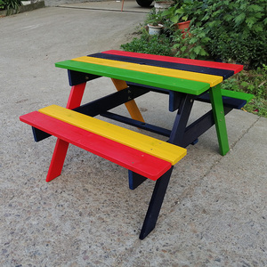 Petite <span class=keywords><strong>table</strong></span> <span class=keywords><strong>de</strong></span> pique-nique multifonctionnelle en bois pour enfants Design moderne pour l'extérieur Jardin Patio Camping Park Villa Play & Party Events - Product Image 6