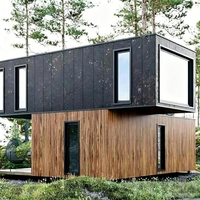 Maison conteneur à deux étages à l'aspect personnalisé, maison préfabriquée modulaire, bâtiments de jardin, bar mobile, maisons amovibles pour la famille