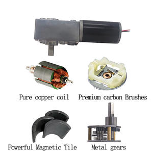 Motor de engranajes de CC con turbocompresor de escobillas 58SGM31ZY, 12V, 24 velocidades, regulación, autobloqueo, alto par, doble eje - Product Image 3