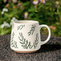 Tasses à café en céramique faites à la main avec logo personnalisé, tasses en porcelaine, compatibles lave-vaisselle et micro-ondes, design classique pour un usage quotidien, cadeaux