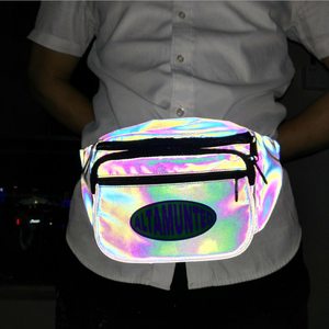 Custom Logo Hi Vis Color arcobaleno moda borsa da cintura riflettente in vita per escursioni in bicicletta Sport da palestra <span class=keywords><strong>telefono</strong></span> cellulare riflettere pacchetto - Product Image 5