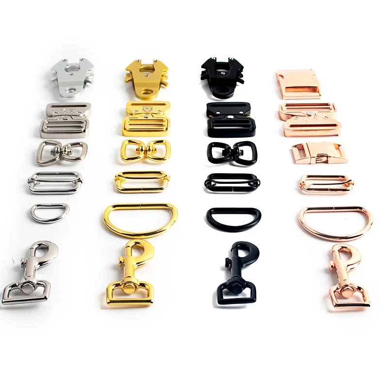 Strap Belt Loop Dog Collar Leads Clasp Tactical Hardware 25mm Metal D Ring Buckle Carabiner Hook For Bag Backpack