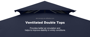 ABCCANOPY-Gazebo d'extérieur étanche, abri extérieur avec toit à 2 niveaux - Product Image 2