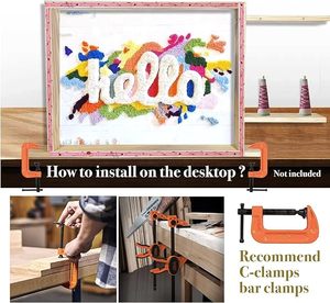 Set completo di tappeto Tufting strumenti Kit tappeto pistola moquette fare Tufting macchina ricamo Kit di avviamento per principianti e dilettanti - Product Image 5