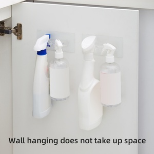 Transparent Round Self-Adhesive <b>Hook</b> <b>Shelf</b> Wall-Mount Hanger Holder for Kitchen and Bathroom Accessory Tool Novelty <b>Hooks</b> - Product Image 4