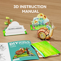Kit de Modélisme 3D en Bois Diorama Raton Laveur Scène Forêt d'Automne Superposée Bricolage Artisanat Éducatif Décoration de Bureau Cadeau