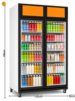 Distributeur automatique intelligent à double porte avec logiciel Happy Hour, alerte d'expiration et sous-compte pour chaîne de magasins