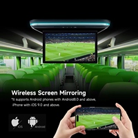 15.6 pouces voiture électrique TV toit rabattable moniteur télécommande commande vocale HD écran tactile Android WiFi système de divertissement de voiture
