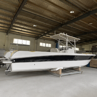 Bateau de pêche en fibre de verre YAMANE, bateau de pêche sportif rapide en fibre de verre, bateau de pêche professionnel en haute mer avec toit rigide