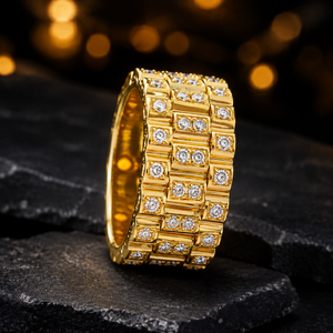 Anello Unisex con Gemma, Elegante Gioiello Minimalista alla Moda - Product Image 4