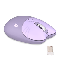 Mini souris optique 3D sans fil USB 2.4G en forme de chat élégant OEM en stock