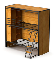 Lits superposés en bois pour auberges de jeunesse, mobilier compact pour auberges, hôtels, boîtes de couchage, capsules de sommeil, mobilier d'auberge