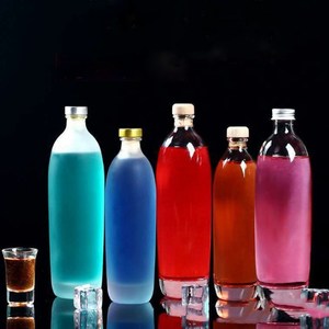 330ml 500ml Flint <span class=keywords><strong>Base</strong></span> Lourde Ronde Liège <span class=keywords><strong>Gin</strong></span> Bouteille En Verre pour Spiritueux Vodka, Fruit Vinaigre <span class=keywords><strong>Boisson</strong></span> Liqueur Bouteille En Verre - Product Image 5