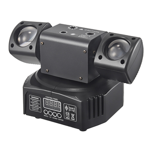 Éclairage de scène professionnel, 6 lampes à LED 3W <span class=keywords><strong>3535</strong></span>, 1 stroboscope doré 10W avec laser et contrôle DMX512 - Product Image 1