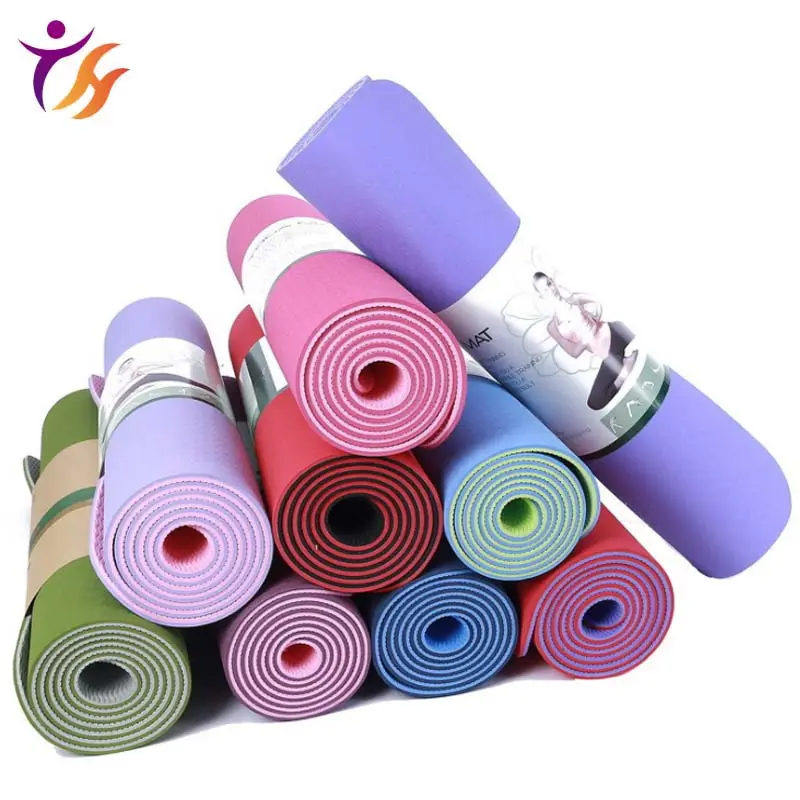TIANHUI Double Wide Yoga Mat Foldable Rubber Yoga Mat For Fitness