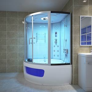 Cabina de ducha hecha a medida en blanco y negro cabina de ducha de vapor cabina de ducha de pie con <span class=keywords><strong>bañera</strong></span> - Product Image 4