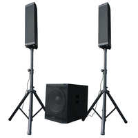 Sistema de Altavoces PA Profesional para Karaoke con Subwoofer de 15 Pulgadas y 2000 W, 8 Altavoces de Madera, 2.1 Canales, para Uso en Exteriores