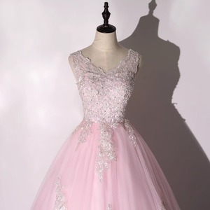 Pink Ball Gown Sweetheart Neckline Empire Waist Chiffon Evening Dress Women's Elegant Long Formal Wear - Product Image 2