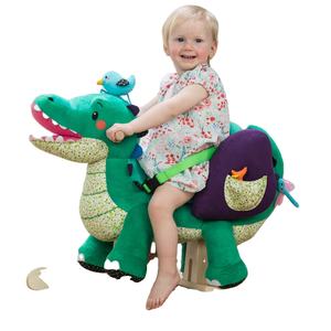 <span class=keywords><strong>Cheval</strong></span> à <span class=keywords><strong>bascule</strong></span> en bois pour garçons de 1 à 3 ans avec balançoire en crocodile vert Rocker éducatif en peluche en plastique - Product Image 1