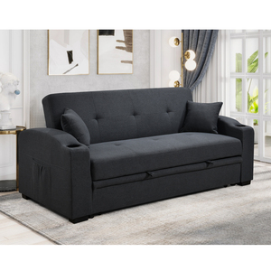 Ensemble <span class=keywords><strong>de</strong></span> canapé-lit modulaire moderne pour salon et <span class=keywords><strong>salle</strong></span> à manger, en bois avec rembourrage en tissu et éponge, fonction inclinable, adapté aux hôtels - Product Image 1